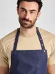 Nucciano Jeans 90 x 75 - Latzschürze mit Taschen - denim